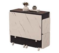 LYXXJRYBHD Table à Manger Pliable avec 4 Chaises et roulettes, Table de Salle à Manger Pliable avec Étagère de Rangement, pour Petite Cuisine ou Salle à Manger(Black,55.1x30.3in/140x77cm)