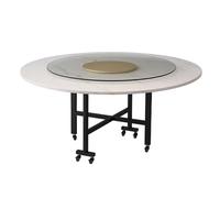 LYXXJRYBHD Table à Manger Pliante avec Rallonge et roulettes, Table de Cuisine Gain de Place avec Plateau Tournant, Tables Compactes pour Salon, Design Pratique et Fonctionnel(70.8x29.5in/180x75cm)
