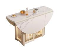 LYXXJRYBHD Table à Manger Pliante pour 10 Personnes, Table Ronde Extensible avec Rangement Caché, Tables Pliable pour Appartement et Salle à Manger(Natural)