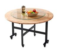 LYXXJRYBHD Table à Manger Pliante, Table de Cuisine Pliable Solide avec Plateau, Table compacte pour Salon et Restaurant, idéal pour espaces réduits(51.1x29.5in/130x76cm)