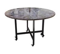 LYXXJRYBHD Table Cuisine Pliante avec roulettes, Tables Extensible Gain de Place, Table Pliante Bois Idéale pour Cuisine ou Petit Appartement, Cadre Robuste(Green,47.2x120in/120x75cm)