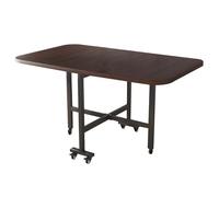LYXXJRYBHD Table Pliante à roulettes, Table de Cuisine Extensible, Tabled à Manger Pliable, Structure en Acier Carbone, 3 Modes de Pliage, Idéale pour Petits Espaces(Brown,31.4in/80cm)