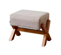 LYXXJRYBHD Tabouret Bas, Repose-Pieds à Coussin Épais en Mousse, Design Compact et Fonctionnel, Idéal pour Chambre, Salon ou Entrée(Brown)