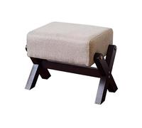 LYXXJRYBHD Tabouret Bas, Repose-Pieds à Coussin Épais en Mousse, Design Compact et Fonctionnel, Idéal pour Chambre, Salon ou Entrée(Black)