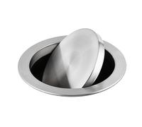 LYXXW Couvercle de Poubelle encastrée dans Le Plan de Travail en Acier Inoxydable 304 avec Couvercle à Bascule Équilibré en Acier Inoxydable, pour Le Plan de Travail de la Cuisine,23.8cm