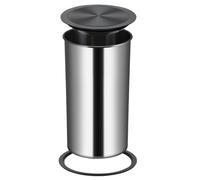 LYXXW Couvercle Pivotant Rond Encastré De 12 L, Couvercle De Poubelle Caché en Acier Inoxydable, Peu Encombrant Et Facile à Installer, Petit Couvercle De Goulotte Caché,Noir