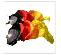 LYXYGMV 1 Paire Gauche Droite Soie Danse du Ventre Ventilateur Voile Femmes Longs Ventilateurs voiles for louange Performance pour Spectacles de Danse Orientale(Color 20,120cm 1pair)