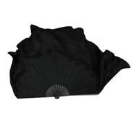 LYXYGMV Éventail de Danse Professionnel en Soie véritable Extra Long 86cm, Accessoires Double Face, du Ventre Yangko Square Show Fluide pour Spectacles de Danse Orientale(Color6,1pcs Right 1pcs Left)