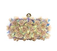 LYXYGMV Pochette à paillettes de fleurs, changement progressif, robe dîner for dames Pour une Soirée de Gala(Pink)