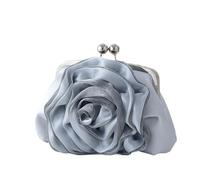 LYXYGMV Pochette de soirée florale for dames, sac mariage féminin, à main en chaîne, petit dîner Pour une Soirée de Gala(Grey)