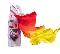 LYXYGMV Voile d'éventail de Danse du Ventre for Femmes, Paires Soie dégradée Faites à la Main, 180x90cm, Accessoires Spectacle sur scène pour Spectacles de Danse Orientale(Color 22,120cmX90cm)