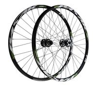 LYYCX AuroraXQ Paire de Roues VTT 26/27,5/29 Pouces, Roues de Vélo de Montagne Double Mur Alliage Frein à Disque 32H Roue de Vélo HG Hub Convient Aux pneus 7-12S et 1,25"-2,25"(Noir,26")