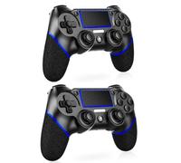 Lyyes Lot de 2 manettes PS4 sans fil avec poignée antidérapante Détection de mouvement Compatible avec console PS4