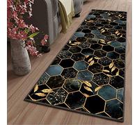 LYYK paillasson d Entree Interieur Lavable antiderapant Long Moderne Motifs Géométriques Tapis de Sol Cuisine pour Cuisine Couloir Passage Chambre, 50x140cm Color19