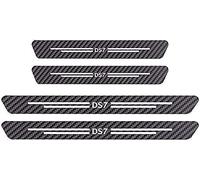 LYYMX 4 pcs Carbone Fibre Plinthes Seuils Protecteur pour Citroen DS7, Voiture Seuil de Porte Door Sill Contre Les Rayures Protection Accessoires