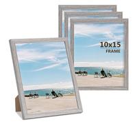 LYYYYX Cadre photo 10x15cm Cadre en bois avec verre acrylique Cadre en set de 3,Cadre photo pour documents, photos, posters, puzzles