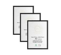LYYYYX Cadres Photo A5 Bois lot de 3 cadres photo pour posters et affiches Convient pour Accrocher des Diplôme et Décoration Cadre photo Montage Mural ou sur Table