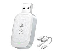 LYZPD Adaptateur CarPlay sans Fil pour Volvo XC60 2018 2019 2020 2021 2022 2023, Plug & Play, Connexion Automatique Rapide, Convertisseur CarPlay sans Fil 2 en 1,Silver Radium White