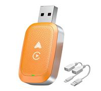 LYZPD Adaptateur CarPlay sans Fil pour Volvo XC90 2016 2017 2018 2019 2020 2021 2022 2023, Plug & Play, Connexion Automatique Rapide, Convertisseur CarPlay sans Fil 2 en 1,Amber Orange