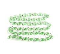 LyzqxHL Cristaux for lustres, prismes en Cristal, pendentifs, Guirlande de 5 mètres, Perles de Verre suspendues, pièces de Rechange for Lampes d'éclairage(Light Green)