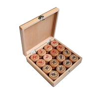 LyzqxHL Jeu d'échecs Chinois Jeu de Dames Jeu de société en Bois de Voyage Xiangqi 象棋