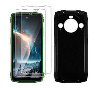 LYZXMY Coque pour Blackview BV8200(6.5") Noir Housse + 2 x Verre trempé Protection écran, Souple Silicone Étui Protection Bumper TPU Téléphone Case Cover