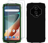 LYZXMY Coque pour Blackview BV9300(6.7") Noir Housse + 2 x Verre trempé Protection écran, Souple Silicone Étui Protection Bumper TPU Téléphone Case Cover