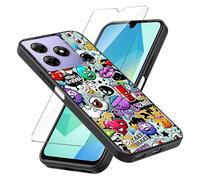 LYZXMY Coque pour Blackview Oscal Flat 2C (6.56") + Verre trempé écran Film Protecteur - Noir Souple Silicone Étui Protection Housse TPU Case Cover - Monster