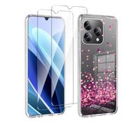 LYZXMY Coque pour Cubot A40 (6.88") Transparent Housse + 2 x Verre trempé Protection écran, Souple Silicone Étui Protection Bumper TPU Téléphone Case Cover-WM85