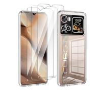 LYZXMY Coque pour Cubot X100(6.88") Transparent Housse + 3 x Verre trempé Protection écran, Souple Silicone Étui Protection Bumper TPU Téléphone Case Cover
