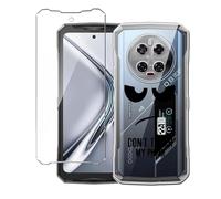 LYZXMY Coque pour Doogee V40 Pro(6.78") Transparent Housse + Verre trempé Protection écran, Souple Silicone Étui Protection Bumper TPU Téléphone Case Cover