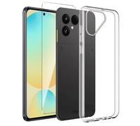 LYZXMY Coque pour Fairphone 6 (6.31") + 1 x Verre trempé écran Film Protecteur - Transparent Souple Silicone Étui Protection Housse TPU Case Cover