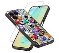 LYZXMY Coque pour Fairphone 6 (6.31") + Verre trempé écran Film Protecteur - Noir Souple Silicone Étui Protection Housse TPU Case Cover - Monster