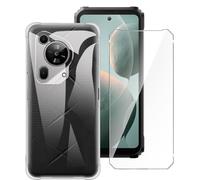 LYZXMY Coque pour Fossibot F112 Pro (6.88") + 1 x Verre trempé écran Film Protecteur - Transparent Souple Silicone Étui Protection Housse TPU Case Cover