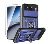 LYZXMY Coque pour OnePlus Nord 4 5G (6.74") + 1 x Verre trempé écran Film Protecteur - 360 Full Body Protection en PC Renforcée Armor Heavy Duty Antichoc Bumper Housse Etui-Bleu