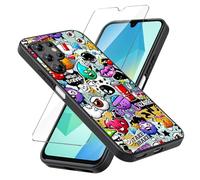 LYZXMY Coque pour Oukitel C61/Oukitel C61 Pro (6.88") + Verre trempé écran Film Protecteur - Noir Souple Silicone Étui Protection Housse TPU Case Cover - Monster