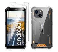 LYZXMY Coque pour Oukitel G2(6.0") Transparent Housse + 2 x Verre trempé Protection écran, Souple Silicone Étui Protection Bumper TPU Téléphone Case Cover
