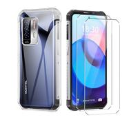 LYZXMY Coque pour OUKITEL WP27(6.8") Transparent Housse + 2 x Verre trempé Protection écran, Souple Silicone Étui Protection Bumper TPU Téléphone Case Cover