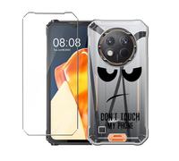 LYZXMY Coque pour Oukitel WP28/ WP28E / WP28S(6.52") Transparent Housse + Verre trempé Protection écran, Souple Silicone Étui Protection Bumper TPU Téléphone Case Cover