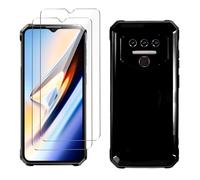 LYZXMY Coque pour Oukitel WP38(6.52") Noir Housse + 2 x Verre trempé Protection écran, Souple Silicone Étui Protection Bumper TPU Téléphone Case Cover