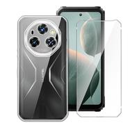 LYZXMY Coque pour Oukitel WP55/Oukitel WP55 Pro(6.6") + 1 x Verre trempé écran Film Protecteur - Transparent Souple Silicone Étui Protection Housse TPU Case Cover