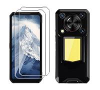 LYZXMY Coque pour Oukitel WP56 5G(6.8") Noir Housse + 2 x Verre trempé Protection écran, Souple Silicone Étui Protection Bumper TPU Téléphone Case Cover