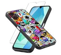 LYZXMY Coque pour Samsung Galaxy XCover7 Pro (6.6") + Verre trempé écran Film Protecteur - Noir Souple Silicone Étui Protection Housse TPU Case Cover - Monster