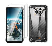 LYZXMY Coque pour Ulefone RugOne Xever 7(6.67") Transparent Housse + 2 x Verre trempé Protection écran, Souple Silicone Étui Protection Bumper TPU Téléphone Case Cover