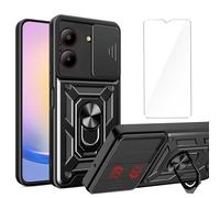 LYZXMY Coque pour ZTE Blade A54 (6.6") + 1 x Verre trempé écran Film Protecteur - 360 Full Body Protection en PC Renforcée Armor Heavy Duty Antichoc Bumper Housse Etui Noir