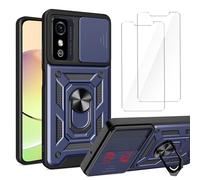 LYZXMY Coque pour ZTE Blade L9 (5.0") + 2 x Verre trempé écran Film Protecteur - 360 Full Body Protection en PC Renforcée Armor Heavy Duty Antichoc Bumper Housse Etui Bleu