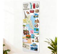 LYZZXI Tableau Magnetique Mural Blanc: Vos souvenirs de voyage bien en vue | Plaque aimantée pour magnets à finition mate - 30 × 70 cm maintient photos et cartes dans la cuisine ou l’entrée