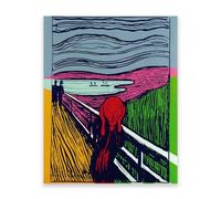 LZ6J8C9 Art mural célèbre. Andy Warhal Reproduction de tableaux célèbres. Peinture sur toile Warhol pour la décoration intérieure. (Le cri) 70x50cm sans cadre