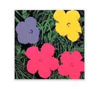 LZ6J8C9 Art mural célèbre. Andy Warhal Reproduction de tableaux célèbres. Peinture sur toile Warhol pour la décoration intérieure. (Fleurs) 80x80cm Sans cadre