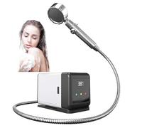 LZAHSH Douche Portable D'ExtéRieur, USB Chauffante Douche Rechargeable TempéRature Intelligente Douche De Voyage pour Le Camping Douche à 3 Positions, pour La Plage, Le Jardin